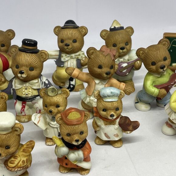 HOMCO Bears Ceramic Fireman Poodle Skirt Clown Teacher Doctor Chef ETC Lot of 15 - Picture 3 of 15